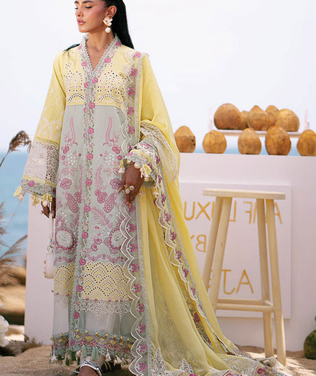 AJR Dastan Luxury Lawn`25 D#3 (AZURE)