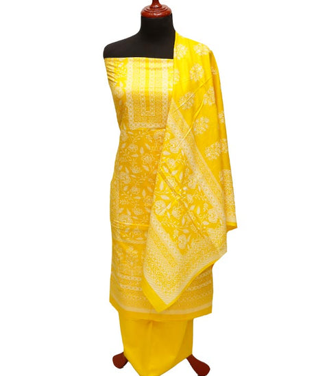 Al-Hamra Designer Lawn`22 D#418 Yellow