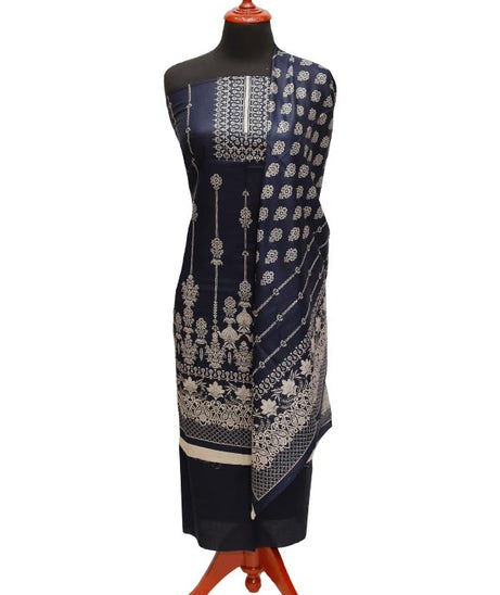 Al-Hamra Designer Lawn`22 D#428 Nevy Blue