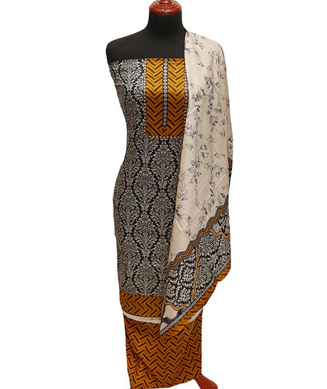 Al-Hamra Designer Lawn`22 D#436 Golden