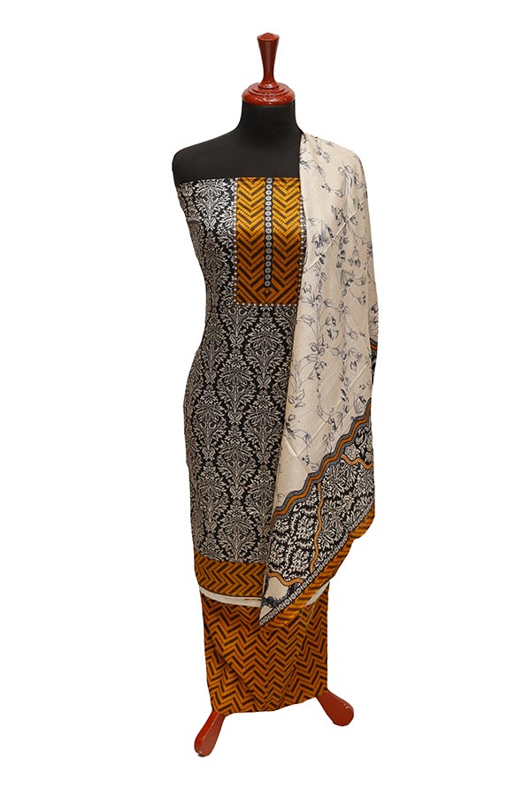 Al-Hamra Designer Lawn`22 D#436 Golden