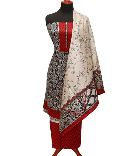 Al-Hamra Designer Lawn`22 D#436 Red