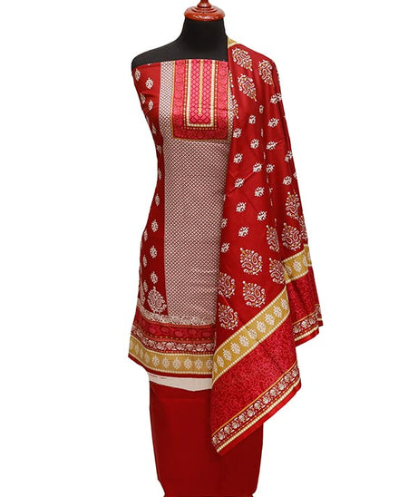 Al-Hamra Designer Lawn`22 D#438 Red
