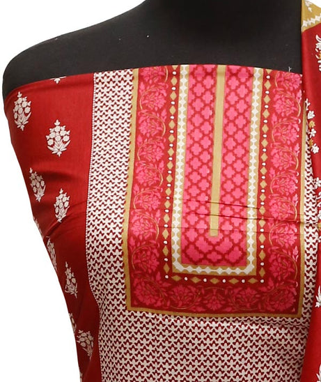 Al-Hamra Designer Lawn`22 D#438 Red