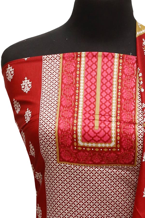 Al-Hamra Designer Lawn`22 D#438 Red