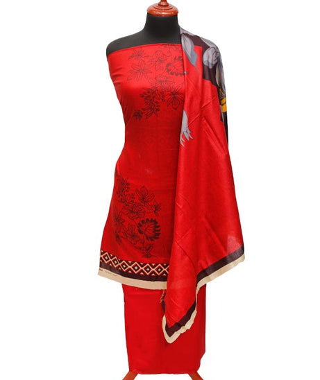 Al-Hamra Designer Lawn`22 D#441 Red