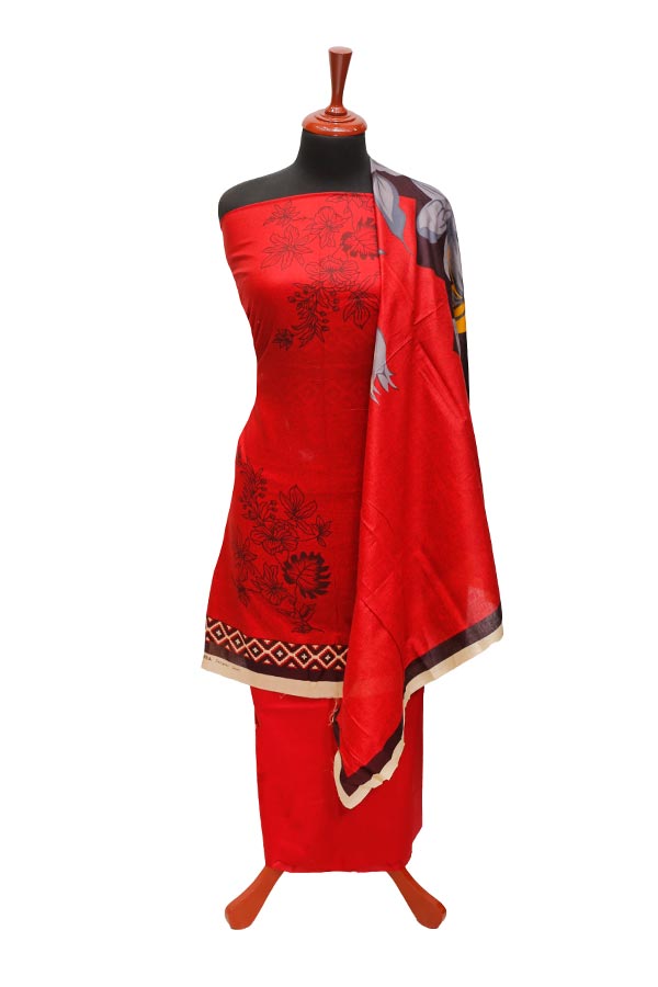 Al-Hamra Designer Lawn`22 D#441 Red