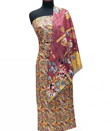 Al Hamra Hareem Khaddar`24 D#8003 Orange