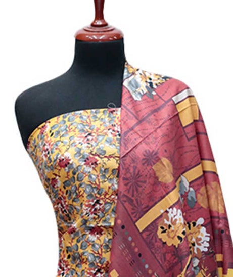 Al Hamra Hareem Khaddar`24 D#8003 Orange