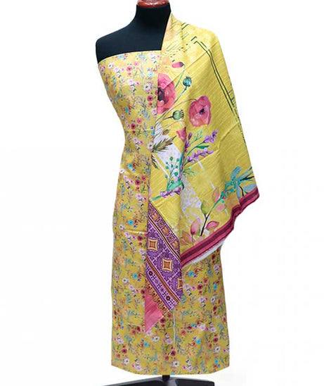 Al Hamra Hareem Khaddar`24 D#8008 Yellow