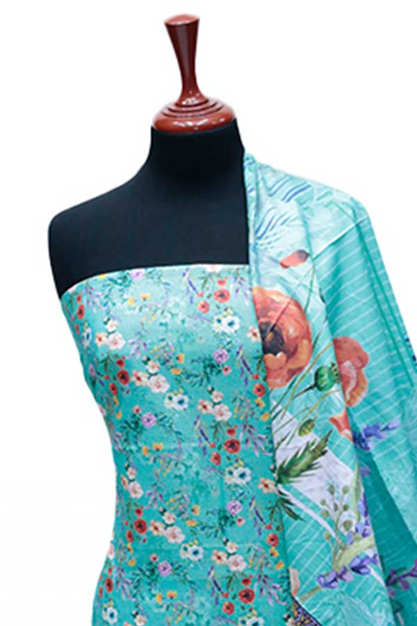 Al Hamra Hareem Khaddar`24 D#8009 Sea Green