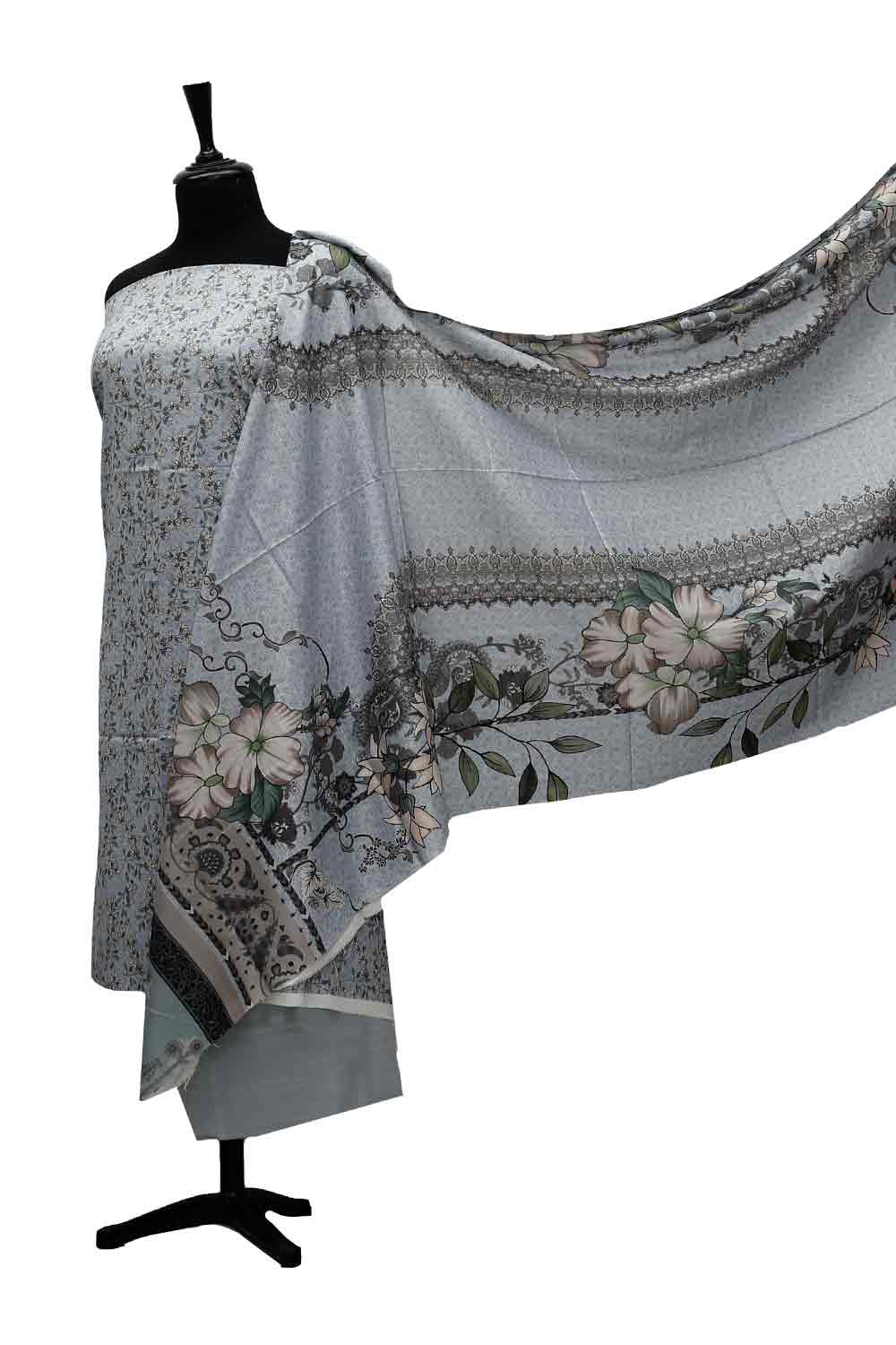 AL-Rauf Print Khaddar'21 D#20783 L Grey