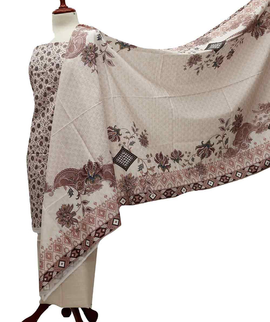 AL-Rauf Print Khaddar'21 D#20787 L Pink