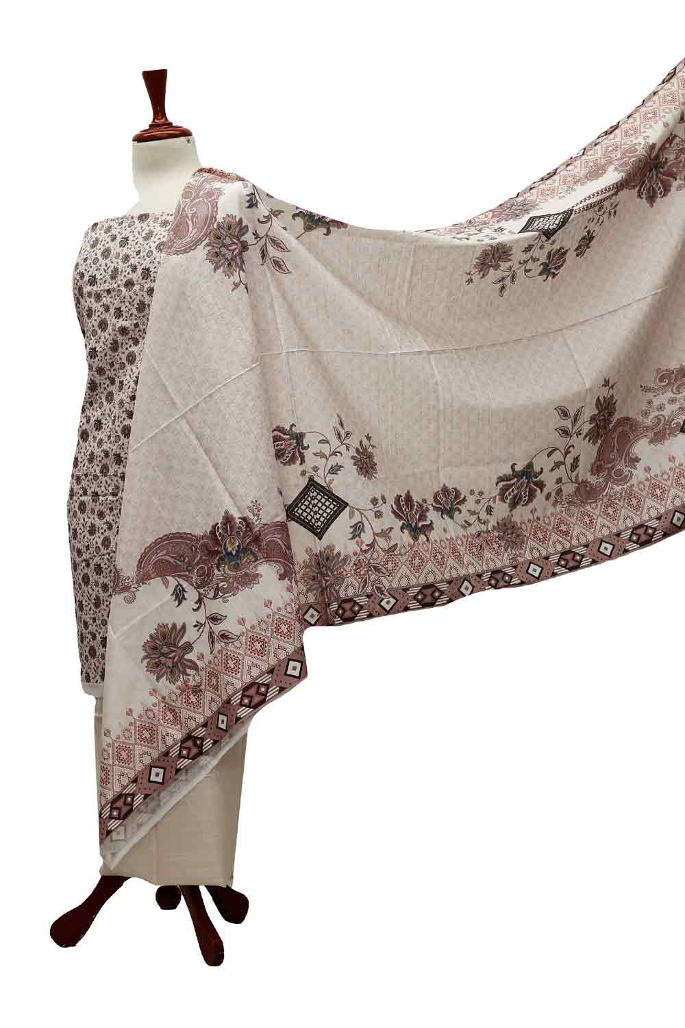 AL-Rauf Print Khaddar'21 D#20787 L Pink