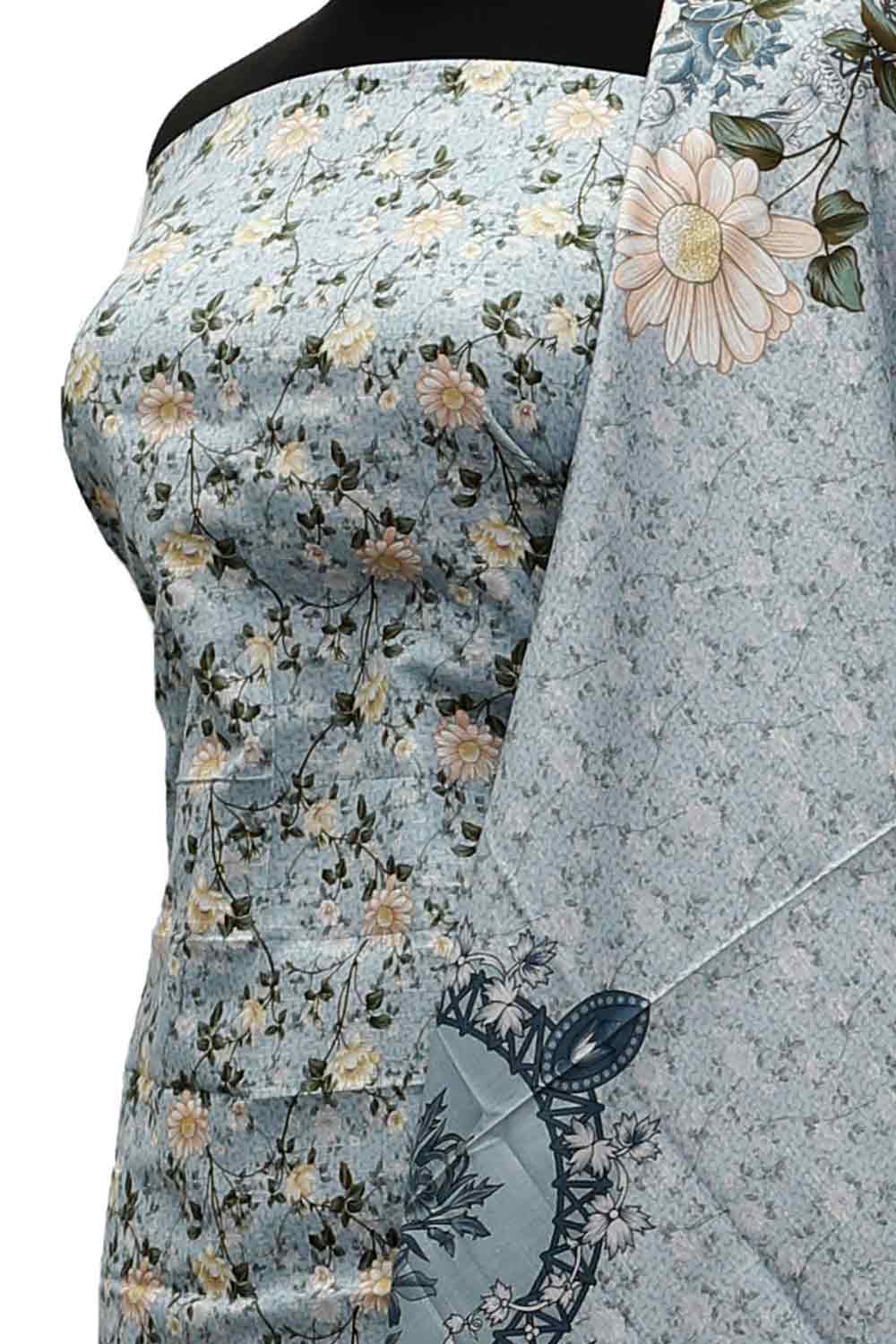 AL-Rauf Print Khaddar'21 D#20788 Sky Blue