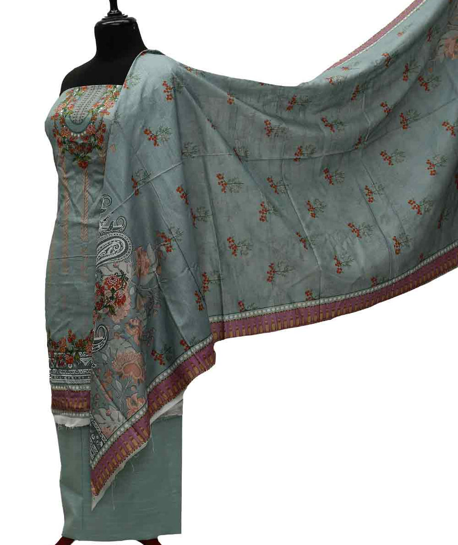 AL-Rauf Print Khaddar'21 D#20886 G Grey