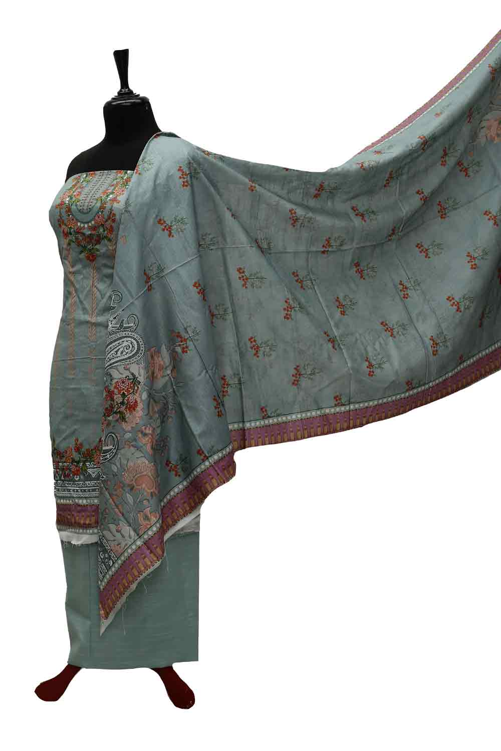 AL-Rauf Print Khaddar'21 D#20886 G Grey
