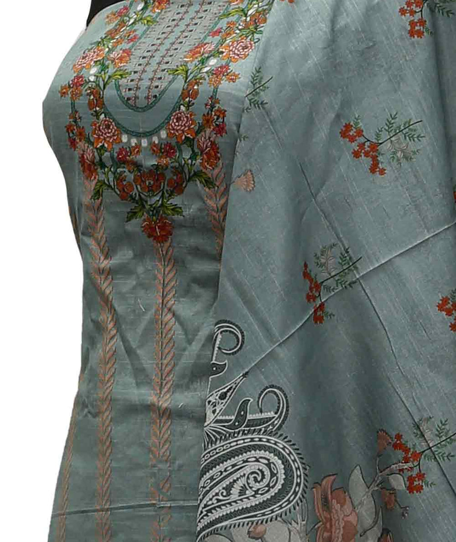 AL-Rauf Print Khaddar'21 D#20886 G Grey