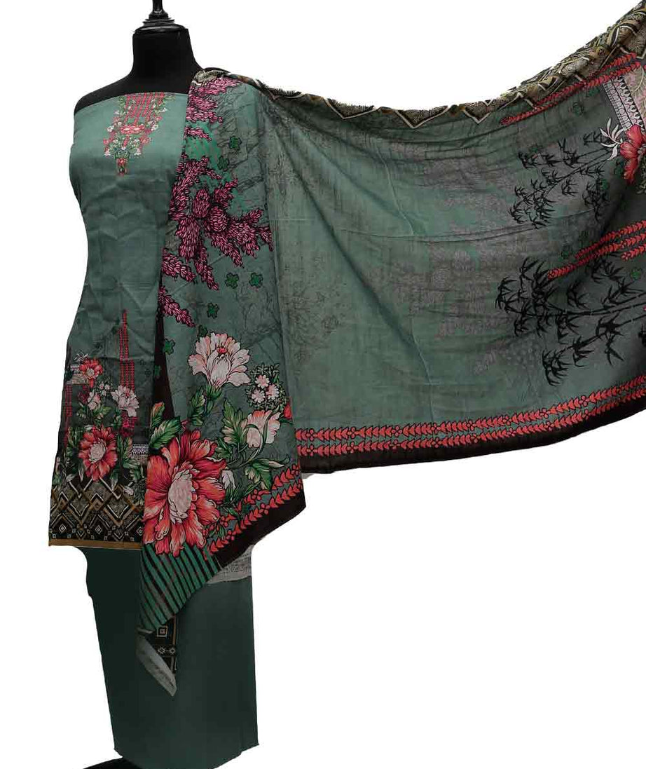 AL-Rauf Print Khaddar'21 D#20887 Green