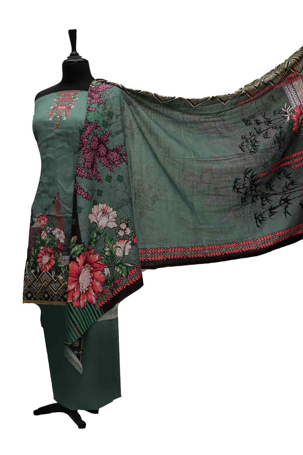 AL-Rauf Print Khaddar'21 D#20887 Green