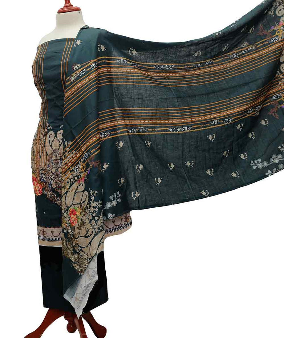 AL-Rauf Print Khaddar'21 D#20888 D Grey