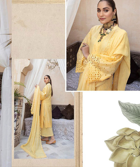Aafreen C/Kari Emb Lawn`22 D#09 (Vol-1)
