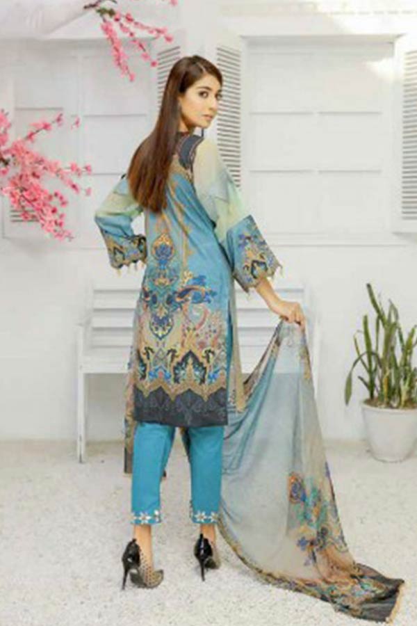 Aafreen C/Kari Emb Lawn`22 AF#9 (Vol-1)