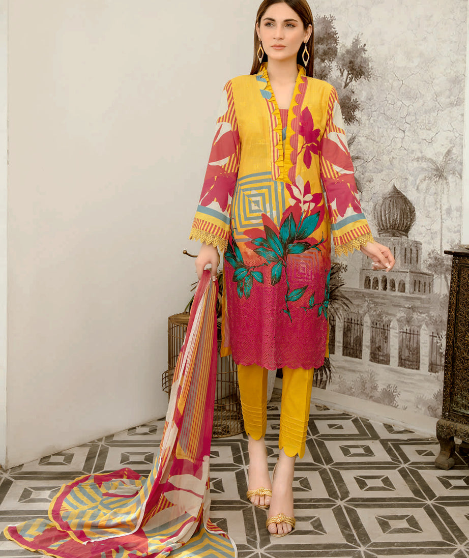 Aafreen C/Kari Emb Lawn`22 AF#35 (Vol-4)