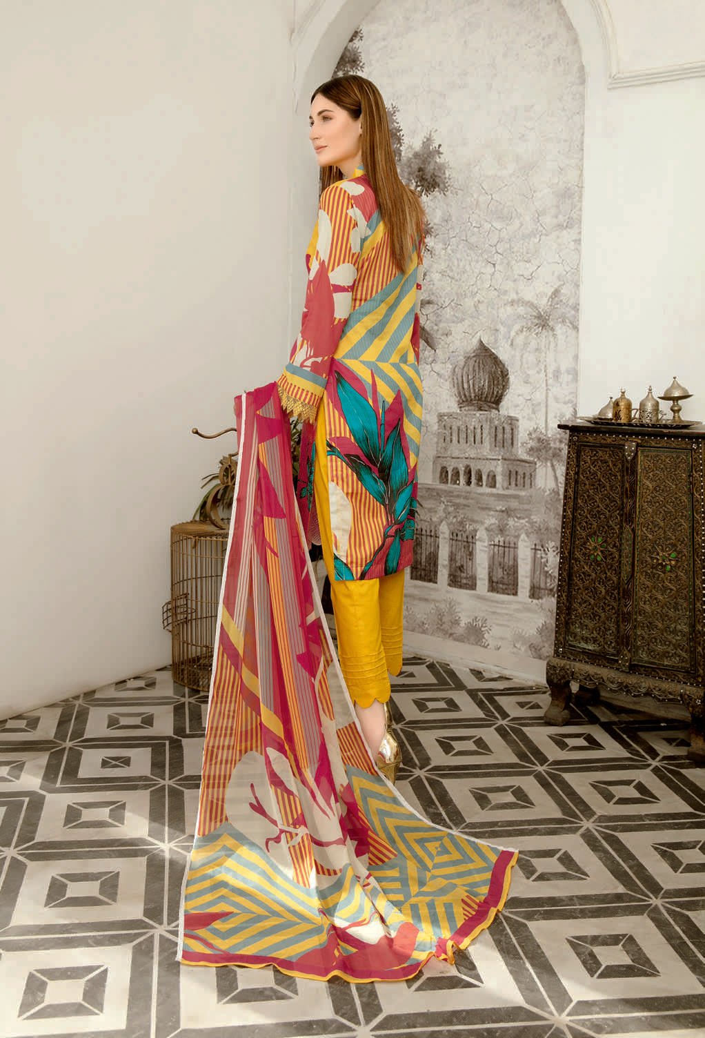 Aafreen C/Kari Emb Lawn`22 AF#35 (Vol-4)