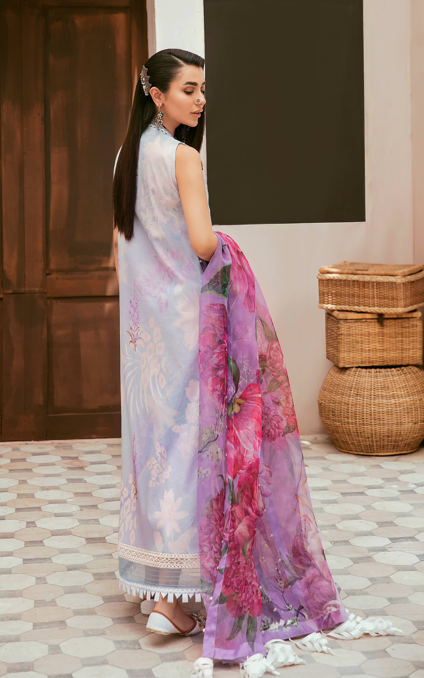 Asifa Nabeel Qaus-e-Quzah Luxury Lawn'22 SS#03