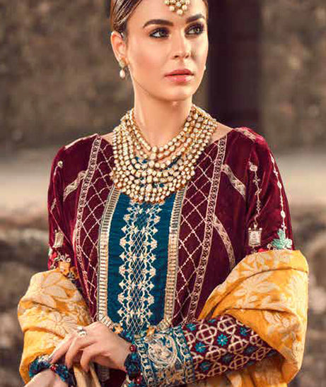 Rohtas Emb Velvet`20 Raks E Husn
