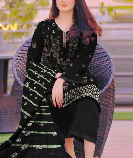 Adan Print Lawn'25 V#5255 (Black)