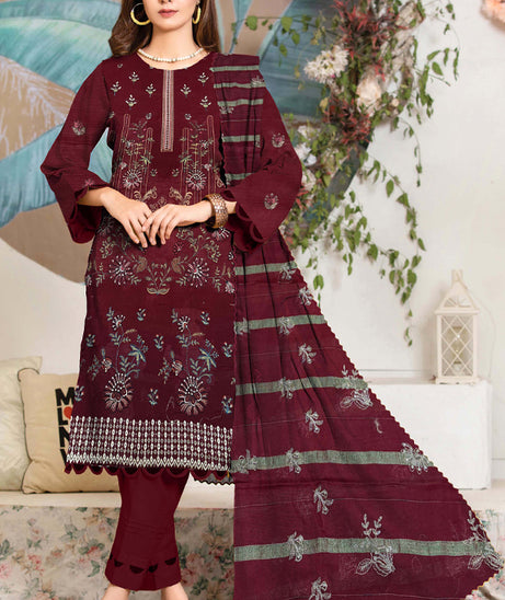 Adan Print Lawn'25 V#5255 (Maroon)