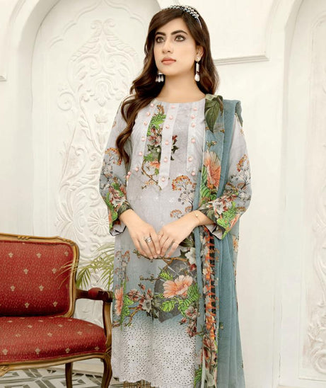 Afreen C/Kari Emb Lawn`21 AF#32 V#4
