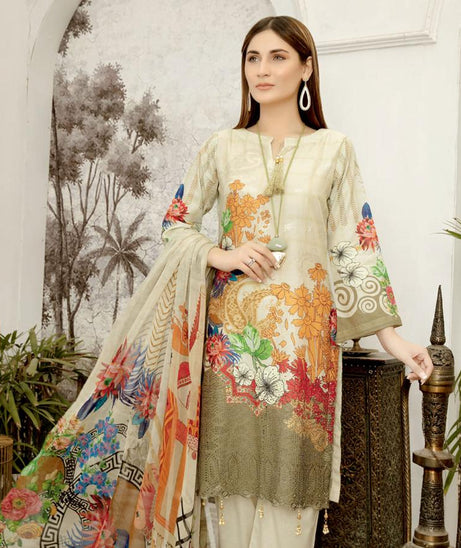 Afreen C/Kari Emb Lawn`21 AF#34 V#4