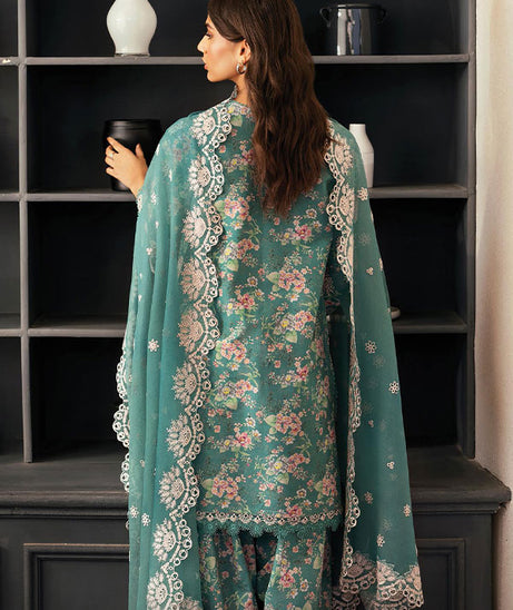 Afrozeh Day Break PrintedKari`25 D#10 (Breeze Bathed)