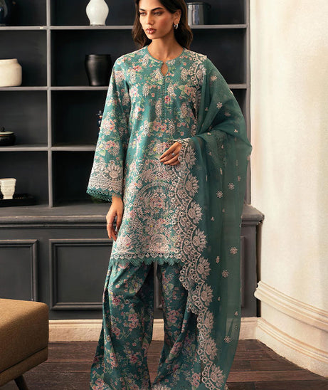 Afrozeh Day Break PrintedKari`25 D#10 (Breeze Bathed)