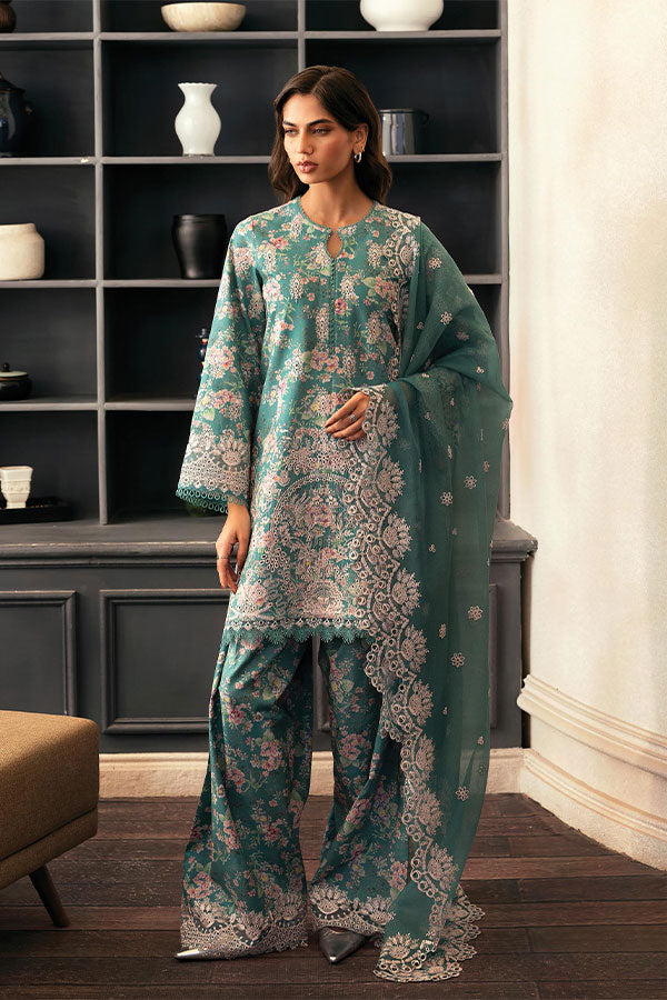 Afrozeh Day Break PrintedKari`25 D#10 (Breeze Bathed)