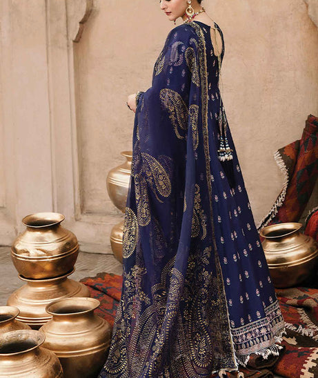 Afrozeh Shabnami Festive Lawn`22 D#04 Dur-e-Khanai