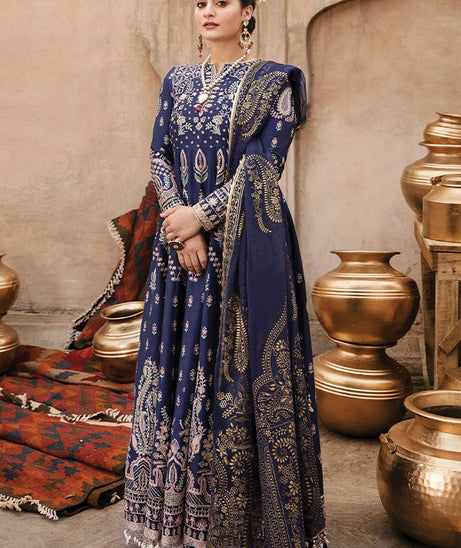 Afrozeh Shabnami Festive Lawn`22 D#04 Dur-e-Khanai