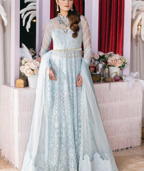 Afrozeh Starlet Luxury Unstitched`23 D#10 (GOSAMMER)