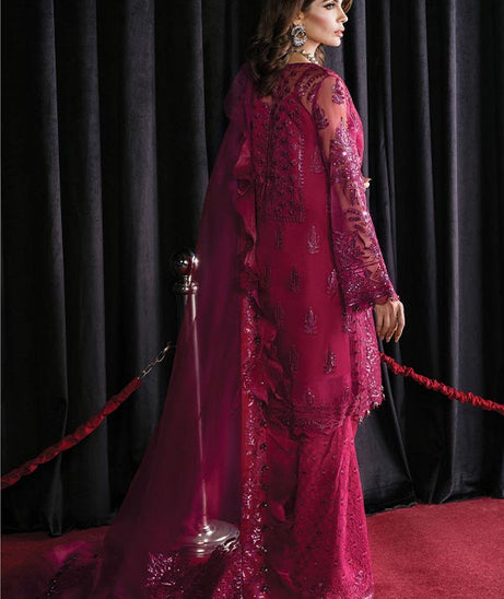 Afrozeh Starlet Luxury Unstitched`23 D#7 (PERIWINKLE)