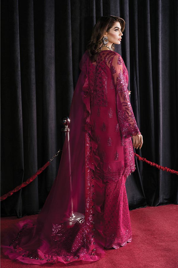 Afrozeh Starlet Luxury Unstitched`23 D#7 (PERIWINKLE)