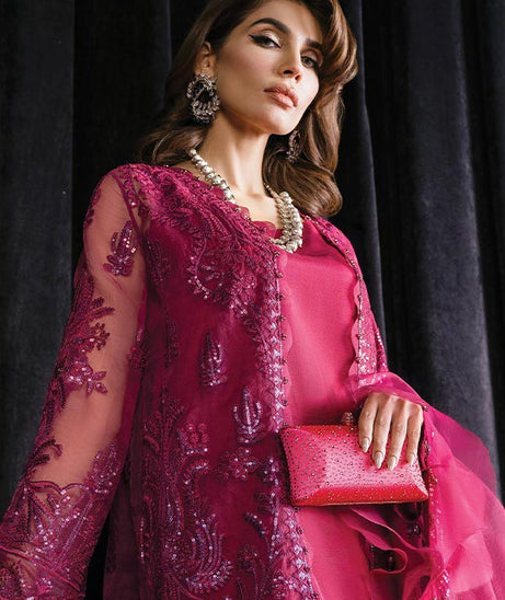 Afrozeh Starlet Luxury Unstitched`23 D#7 (PERIWINKLE)