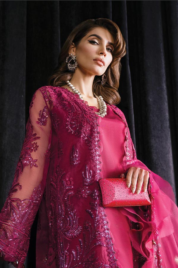 Afrozeh Starlet Luxury Unstitched`23 D#7 (PERIWINKLE)