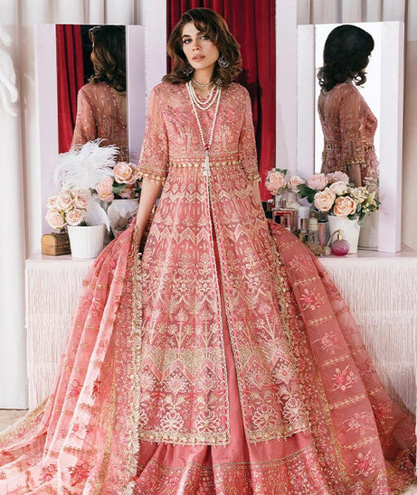 Afrozeh Starlet Luxury Unstitched`23 D#8 (FLAMINGO FLAIR)