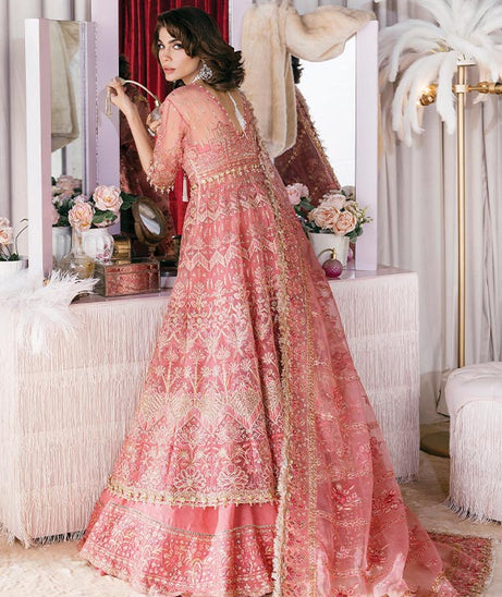 Afrozeh Starlet Luxury Unstitched`23 D#8 (FLAMINGO FLAIR)