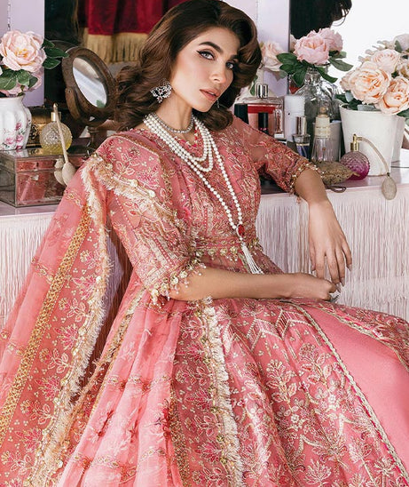 Afrozeh Starlet Luxury Unstitched`23 D#8 (FLAMINGO FLAIR)