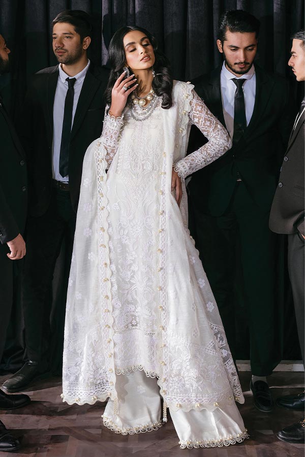 Afrozeh Starlet Luxury Unstitched`23 D#9 (MOONSTONE)