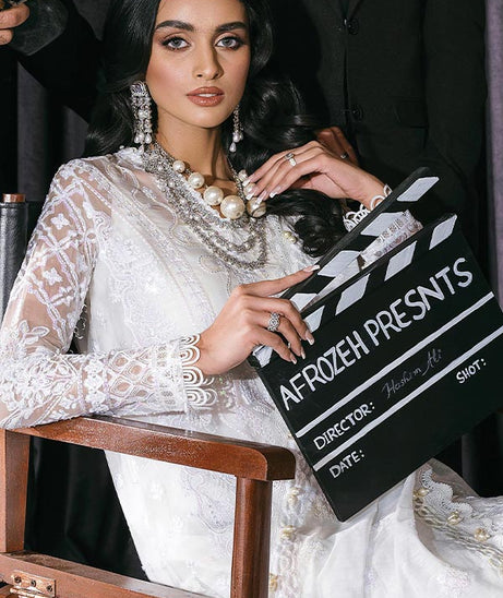 Afrozeh Starlet Luxury Unstitched`23 D#9 (MOONSTONE)
